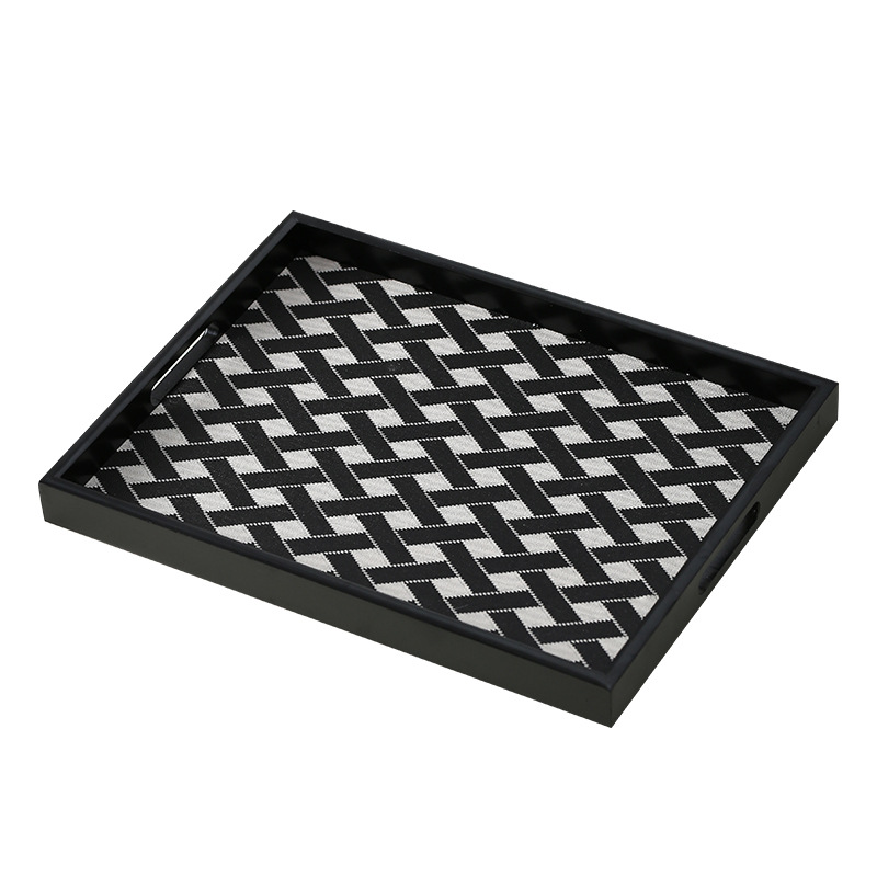 Luxury Skincare Tray - Vassoio in legno e pelle di