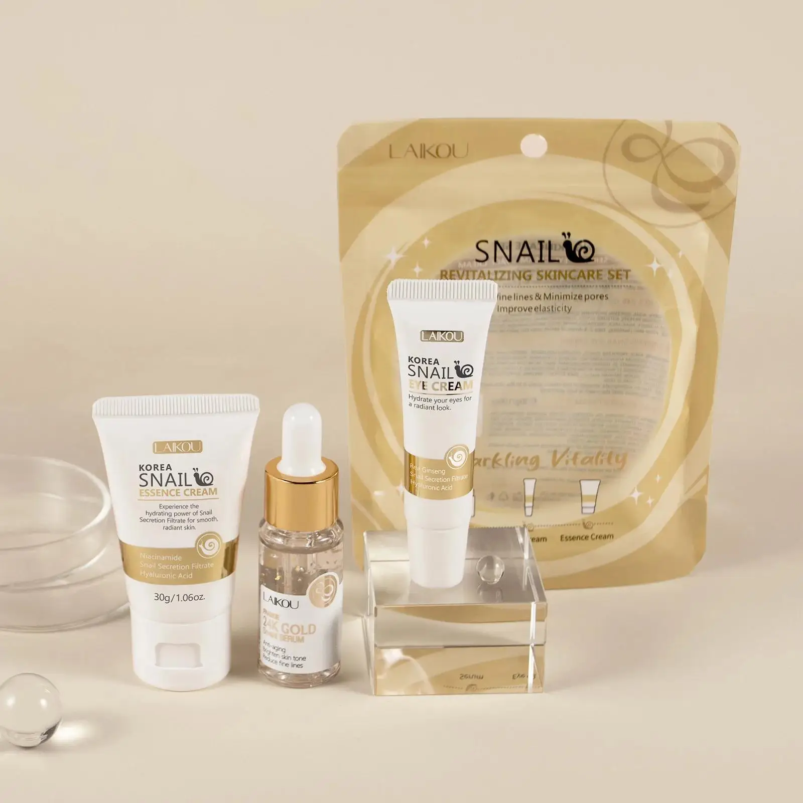Luxury Skincare Serum - 24K Oro Lumaca Siero Riparatore Crema