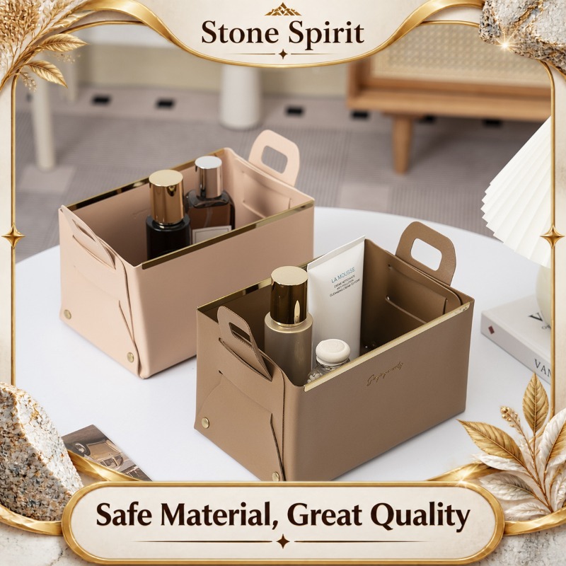 Luxury Skincare Tray - Scatola Portaoggetti in Pelle, Organizer di