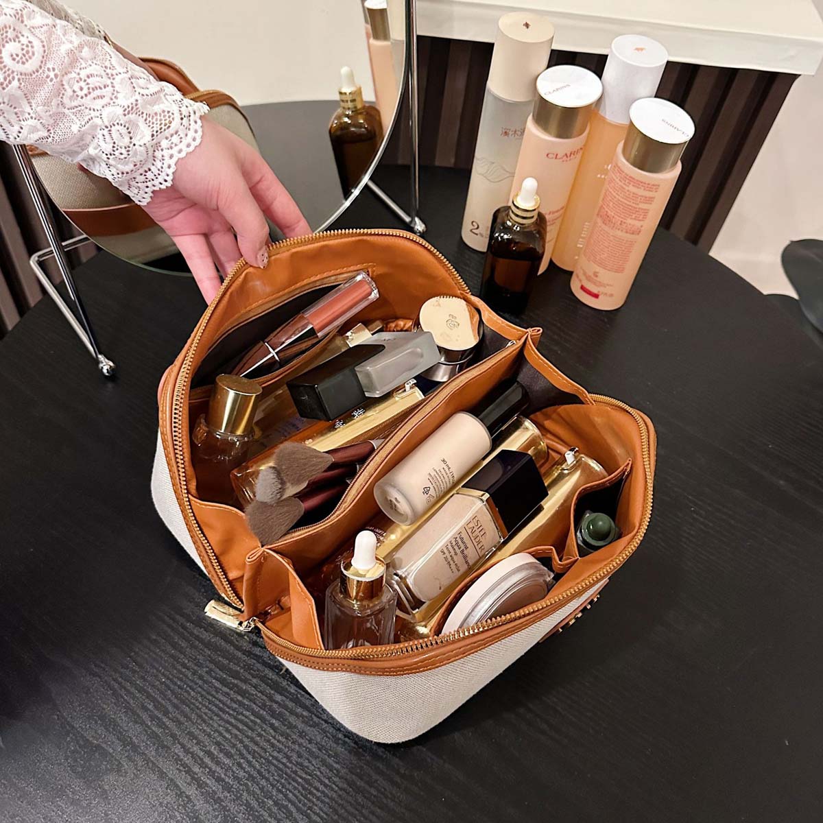 Borsa a mano in tela dal desig - Luxury Skincare China recensione e prezzo